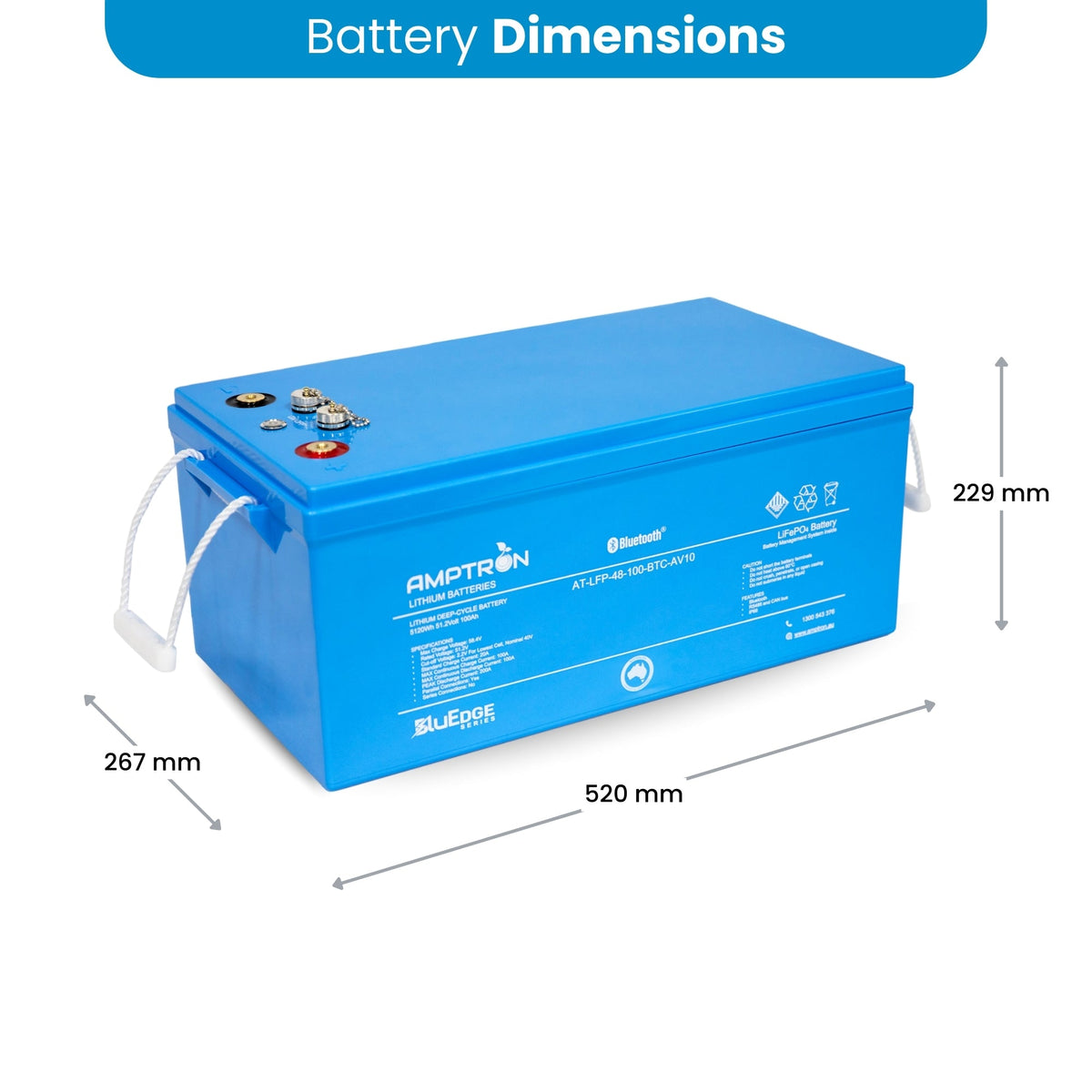 Amptron BluEdge 48V 100Ah Lithium LFP Smart Battery