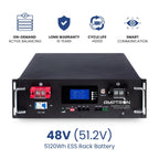 48V 100Ah / 100A LiFePO4 rack mounted battery with data comms