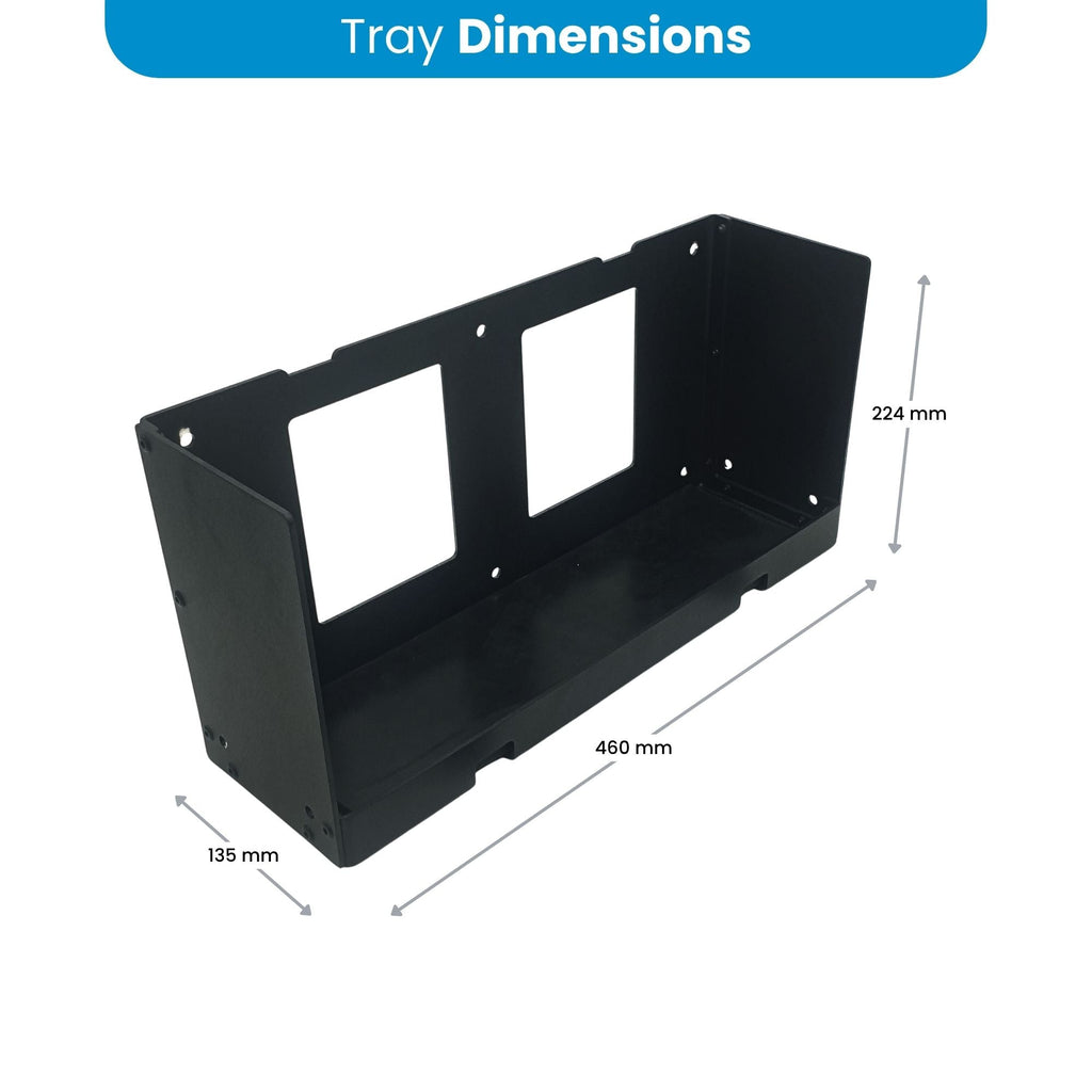 Amptron Type D - Universal Aluminium Battery Mounting Tray