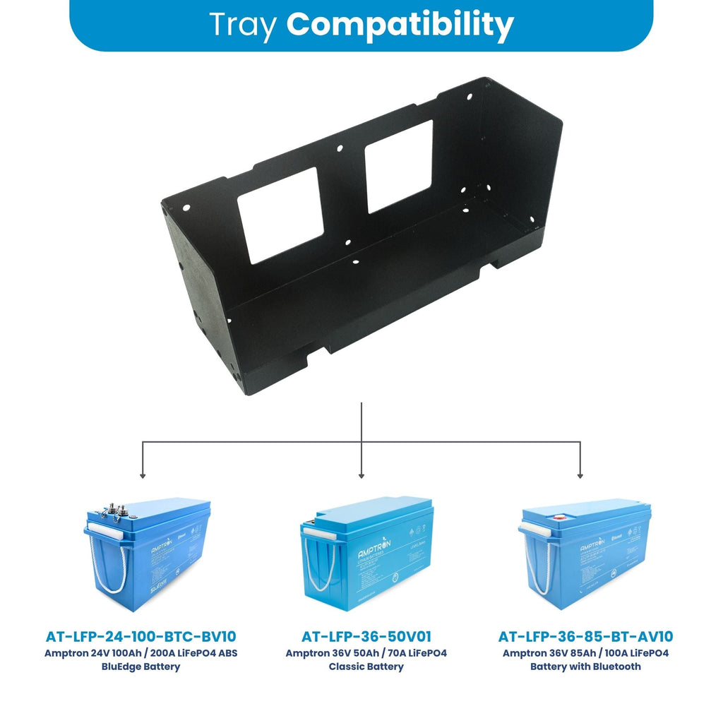 Amptron Mounting Tray for 24V 100Ah / 36V 50-85Ah Battery – Type F