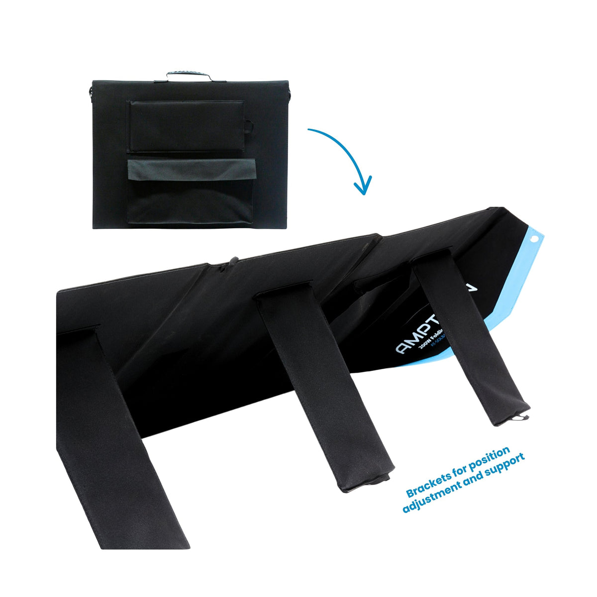 Amptron 200W Folding Lightweight Portable Solar Panel Blanket