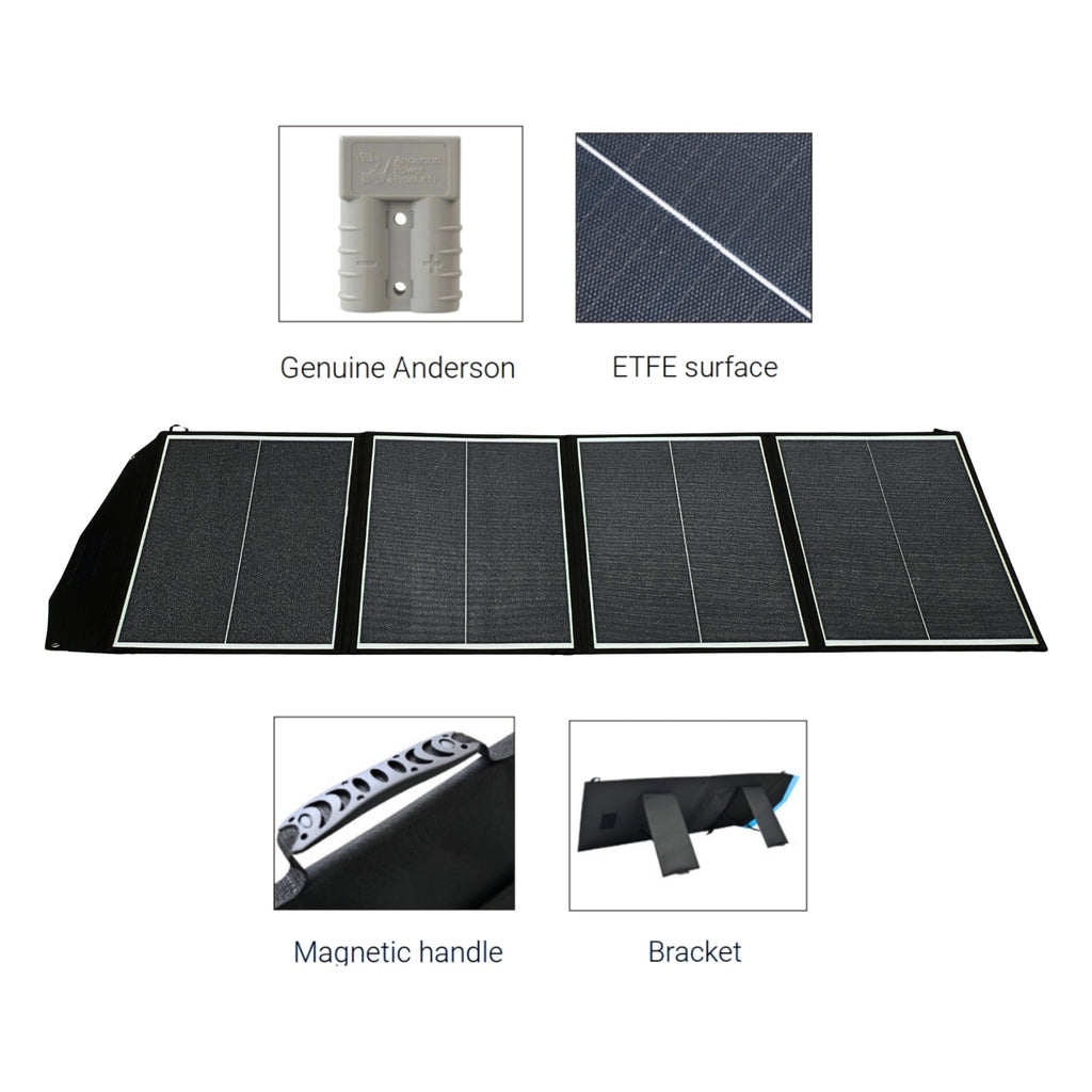 Amptron 200W Folding Lightweight Portable Solar Panel Blanket
