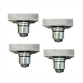Atlas Set of 4 Slotted Rubber Adjustable Adapters, 1.57" Peg Size