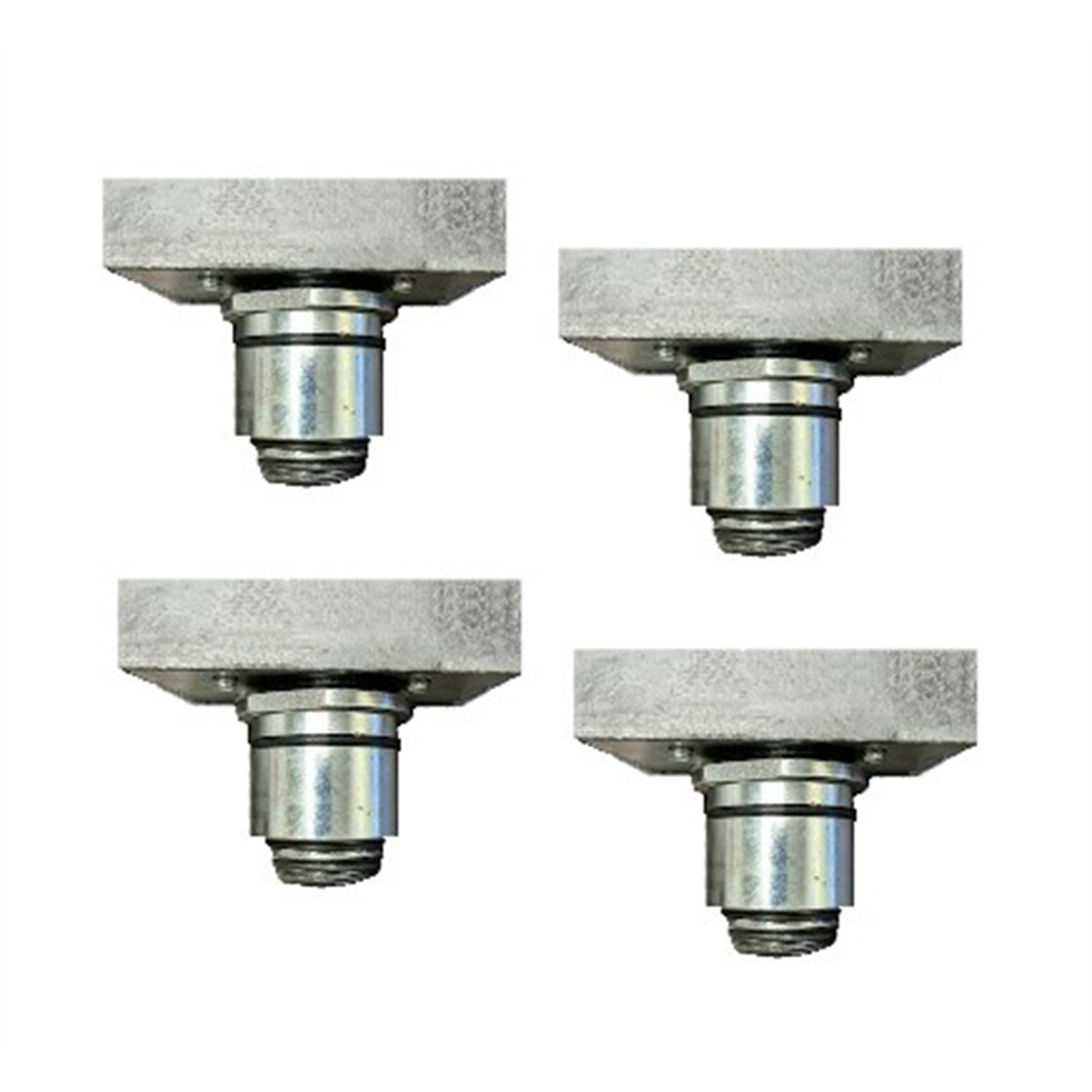 Atlas Set of 4 Slotted Rubber Adjustable Adapters, 2" Peg Size
