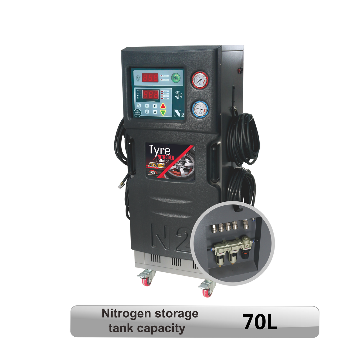 ACE Nitrogen Tire Inflator ATN-80A – Auto-Inflate, ≥95% Purity