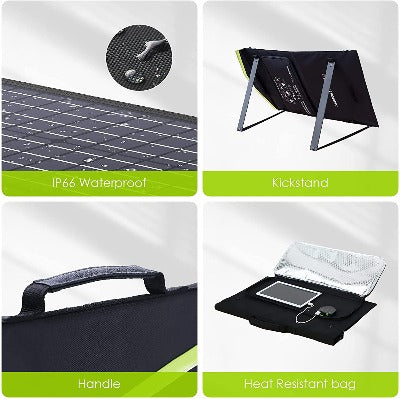 ALLPOWERS 60W Folding Solar Panel to Charge Portable Power Stations and Solar Generators