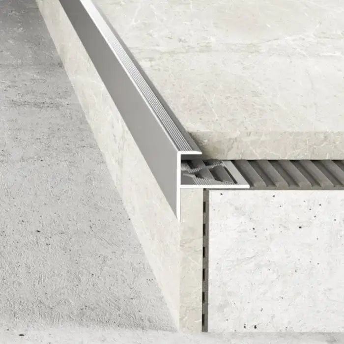 Aluminium Stair Nosing Push-In Edge Trim Hardwood Step Edging 30 x 21mm S60
