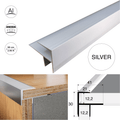 Aluminium Stair Nosing Push-In Edge Trim Hardwood Step Edging 30 x 21mm S60