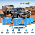 Amptron BluEdge 12V 105Ah Lithium LiFePO4 Aluminium Blade Battery 1,344Wh