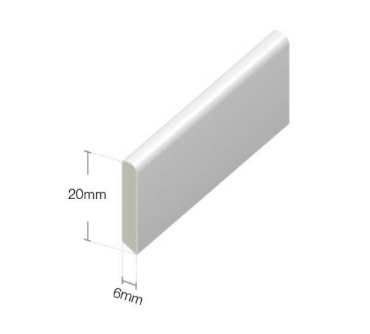 White Cloaking Fillet Window and Door Trim : 20mm - 30mm from Eurocell - Virtual Plastics Ltd.