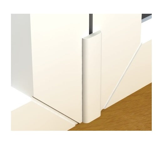 White D Mould - 25mm Rounded Edge Trim