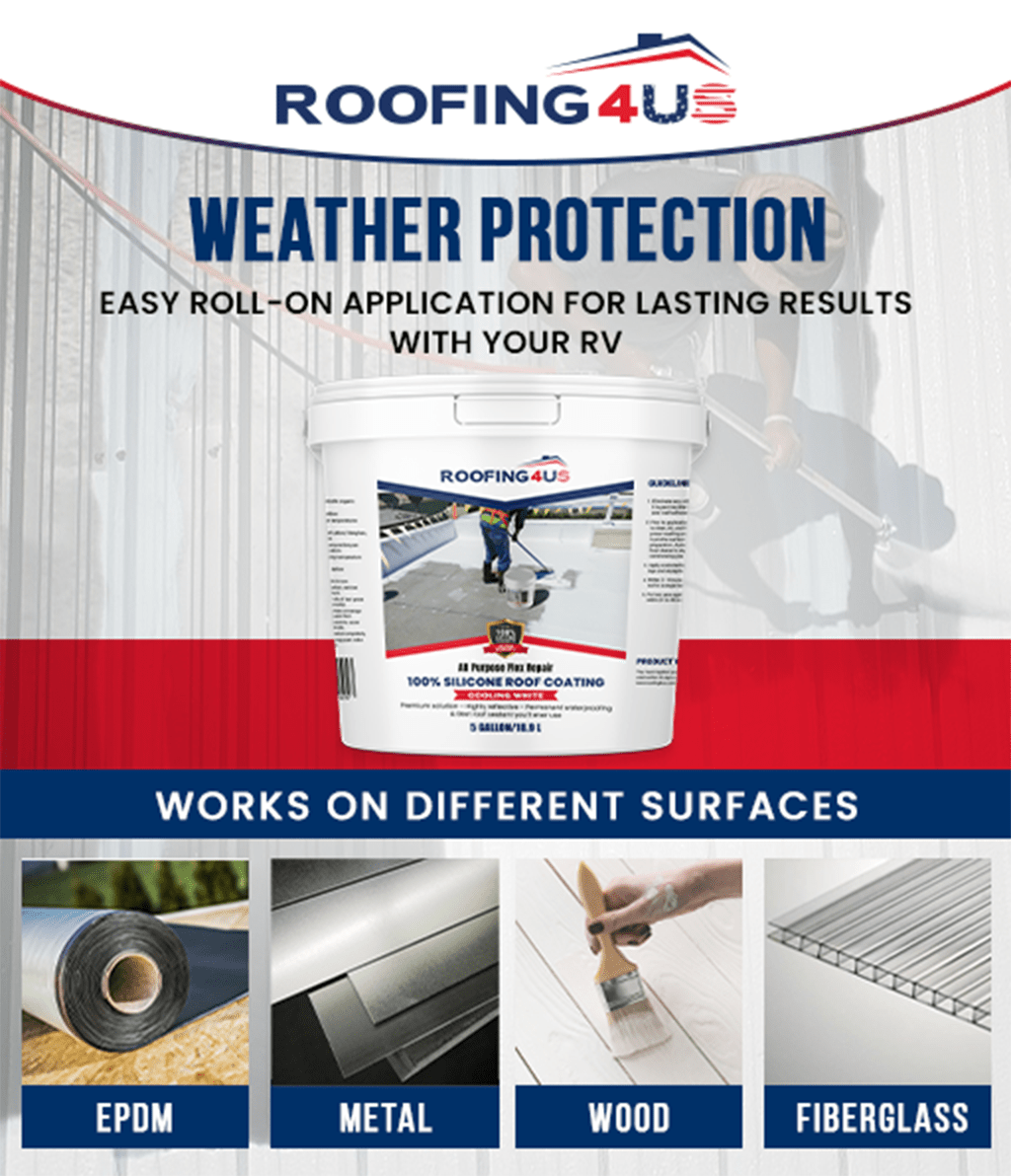 All Purpose Flex Repair 100% Silicone Roof Sealant - 4 Gallon