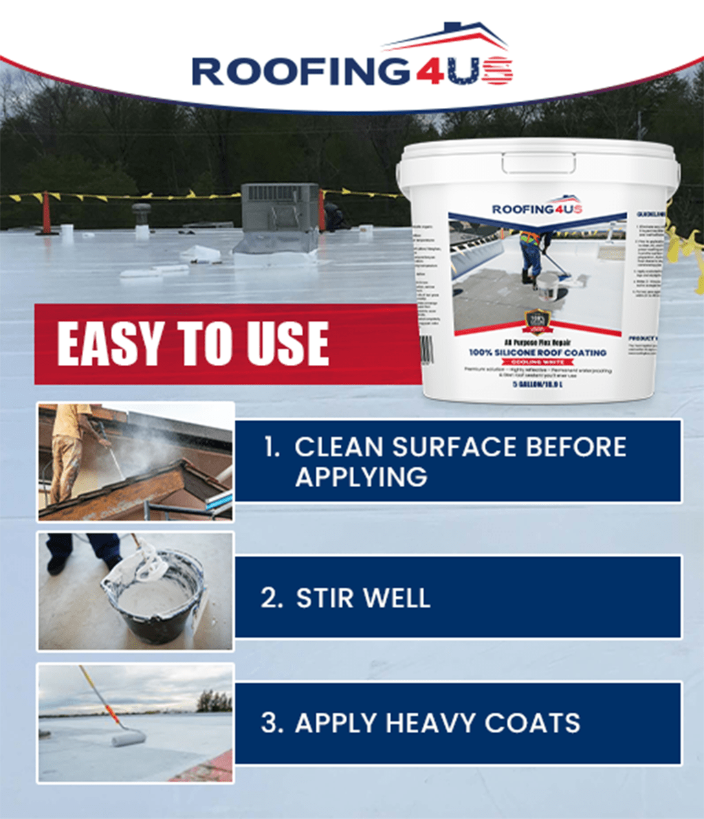 All Purpose Flex Repair 100% Silicone Roof Sealant - 4 Gallon