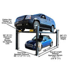 Atlas 408SL 8,000 lb Portable 4-Post Storage Lift + FP8 8-Piece Floor Panel Combo