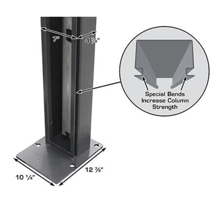 Atlas 408SL 8,000 lb Portable 4-Post Storage Lift + FP8 8-Piece Floor Panel Combo