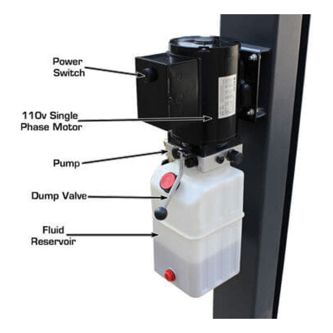 Atlas 408SL 8,000 lb Portable 4-Post Storage Lift + FP8 8-Piece Floor Panel Combo