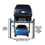 Atlas 408SL 8,000 lb Portable 4-Post Storage Lift + FP8 8-Piece Floor Panel Combo