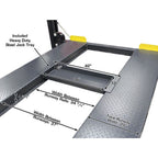 Atlas 408SL 8,000 lb Portable 4-Post Storage Lift + FP8 8-Piece Floor Panel Combo