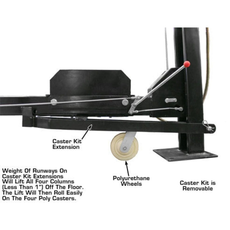 Atlas Garage PRO8000 8,000-lb 4-Post Storage Lift + Pro-Floor 8-Piece Panel Set Combo