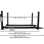 Atlas Garage PRO8000 8,000-lb 4-Post Storage Lift + Pro-Floor 8-Piece Panel Set Combo