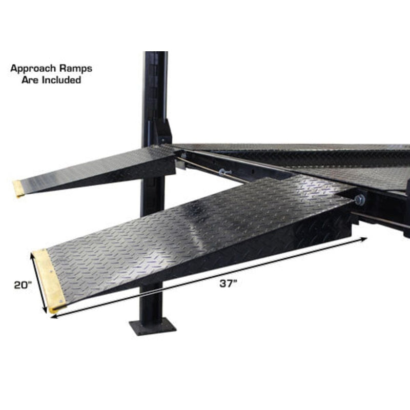 Atlas Garage PRO8000 8,000-lb 4-Post Storage Lift + Pro-Floor 8-Piece Panel Set Combo