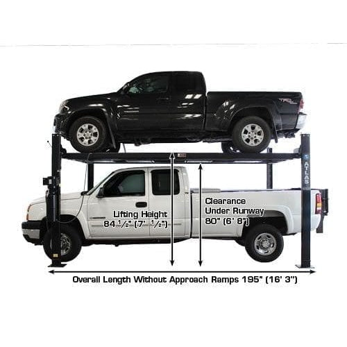 Atlas Garage PRO8000EXT-L 8,000 lb 4-Post Lift with Pro-Floor 8-Panel Combo