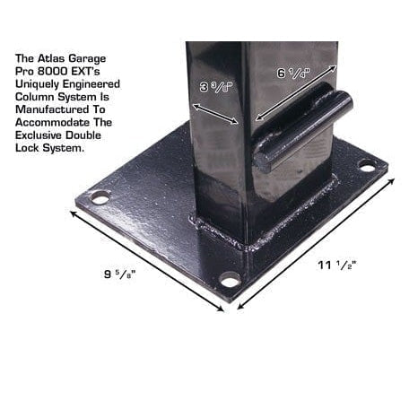 Atlas Garage PRO8000EXT 8,000 lb Extra-Tall 4-Post Lift with Pro-Floor 8-Piece Panel Combo