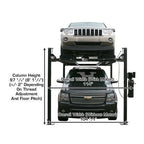 Atlas Garage PRO8000EXT 8,000 lb Extra-Tall 4-Post Lift with Pro-Floor 8-Piece Panel Combo