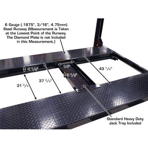 Atlas Garage PRO8000EXT 8,000 lb Extra-Tall 4-Post Lift with Pro-Floor 8-Piece Panel Combo