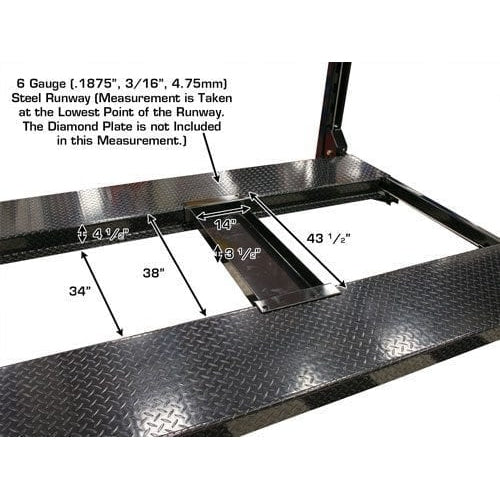 Atlas Garage PRO8000EXT-L 8,000 lb 4-Post Lift with Pro-Floor 8-Panel Combo