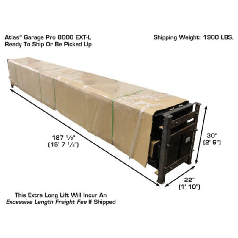Atlas Garage PRO8000EXT-L 8,000 lb 4-Post Lift with Pro-Floor 8-Panel Combo