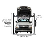 Atlas Garage PRO8000EXT-L 8,000 lb 4-Post Lift with Pro-Floor 8-Panel Combo