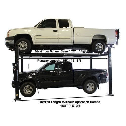 Atlas Garage PRO8000EXT-L 8,000 lb 4-Post Lift with Pro-Floor 8-Panel Combo