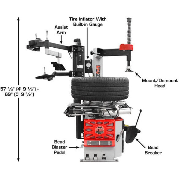 Atlas Platinum PTC300 Tire Changer & PWB90XL Wheel Balancer Combo Package