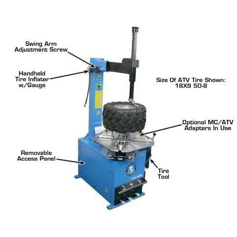 Atlas TC221 Tire Changer + WB11 Motorcycle Wheel Balancer Combo Package