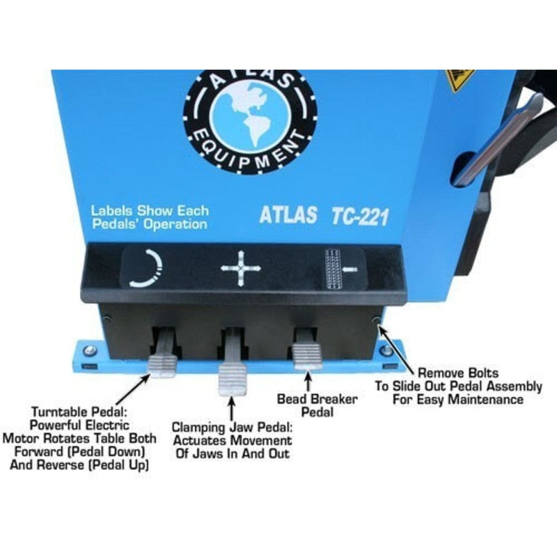 Atlas TC221 Tire Changer + WB11 Motorcycle Wheel Balancer Combo Package