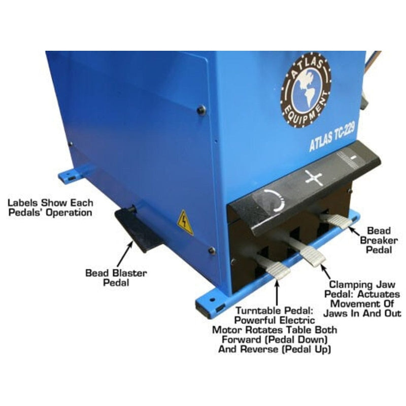 Atlas TC229 Tire Changer + PWB50 Wheel Balancer Combo Package