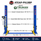 Atlas PVL9BP ALI Certified 9,000 lb Baseplate Lift
