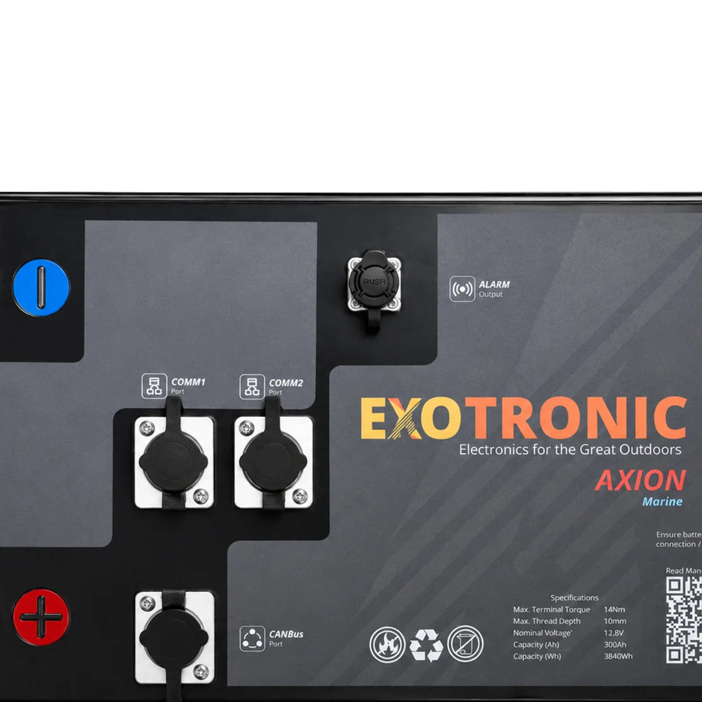Exotronic 12V 300Ah Axion CANBus Bluetooth Lithium Battery | Marine Version