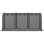 9' x 4' Crop Cage with 3 Zippered Doors & Stakes, Black