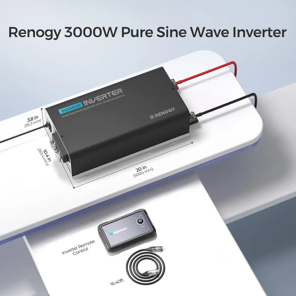 3000W/2000W/1000W 12V Pure Sine Wave Inverter with UPS Transfer Switch