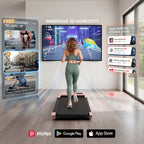 DeerRun Q2 Urban 7% Incline Under-desk Walking Pad with Smart Control | Rose Gold