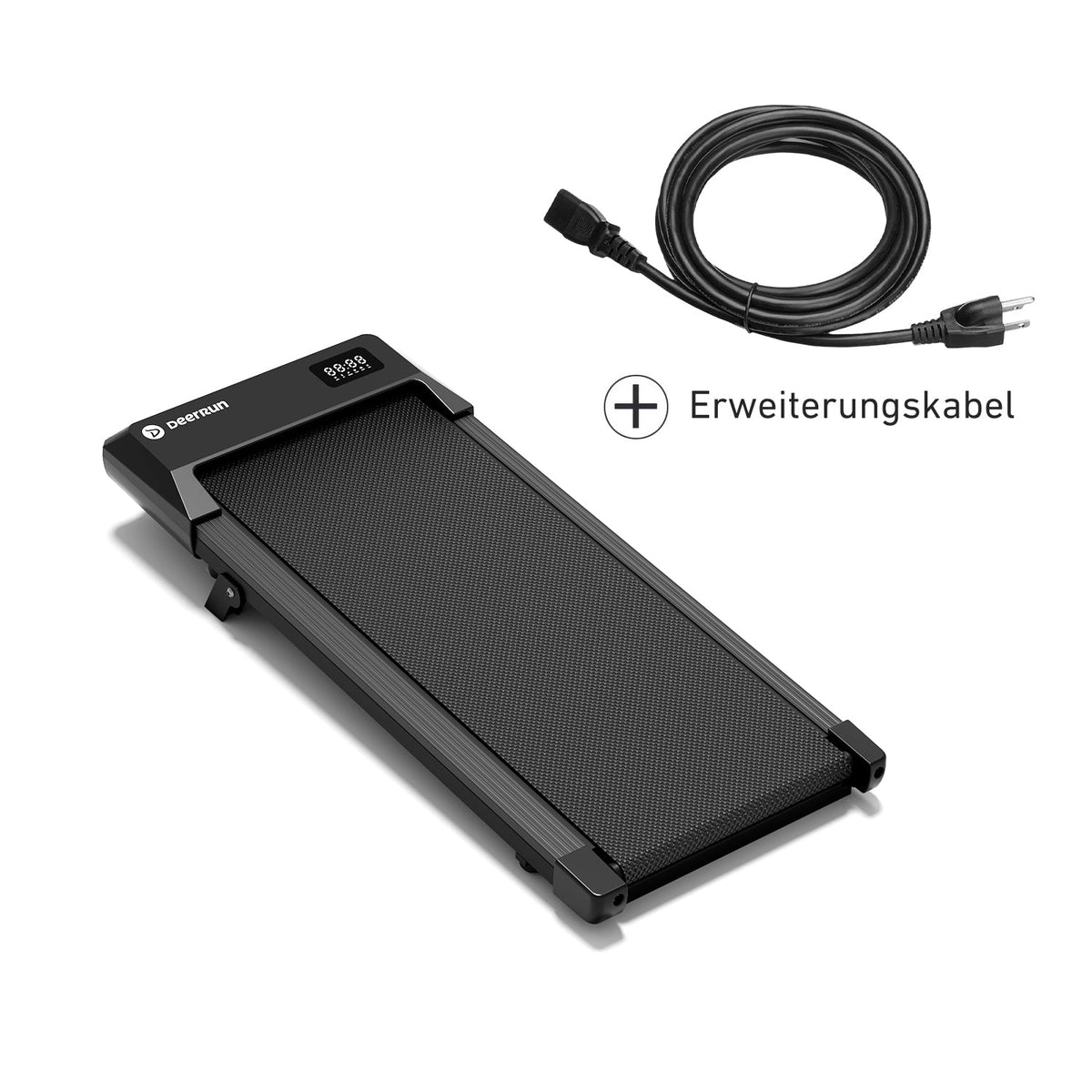 DeerRun Q2 Urban 7% Incline Under-desk Walking Pad with Smart Control | Black