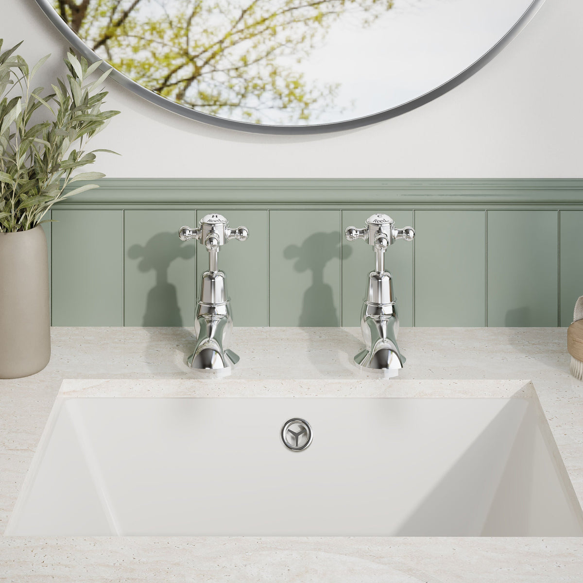 Claremont Topaz Dome Basin Pillar Taps