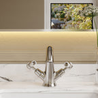 Claremont Topaz Dual Lever Mono Basin Mixer Tap with Pop Up Waste