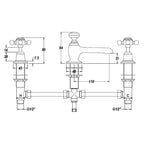Claremont Topaz 3-Hole Deck Mounted Basin Mixer Tap with Pop Up Waste