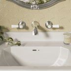 Claremont Topaz 3-Hole Wall Mounted Lever Basin Mixer Tap