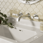 Claremont Topaz Lever 3 Hole Wall Mounted Basin Mixer Tap