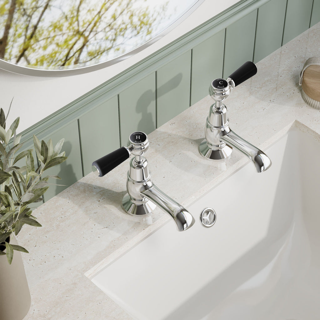 Claremont Topaz Lever Basin Pillar Taps