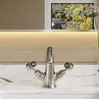 Claremont Topaz Dual Lever Mono Basin Mixer Tap with Pop Up Waste